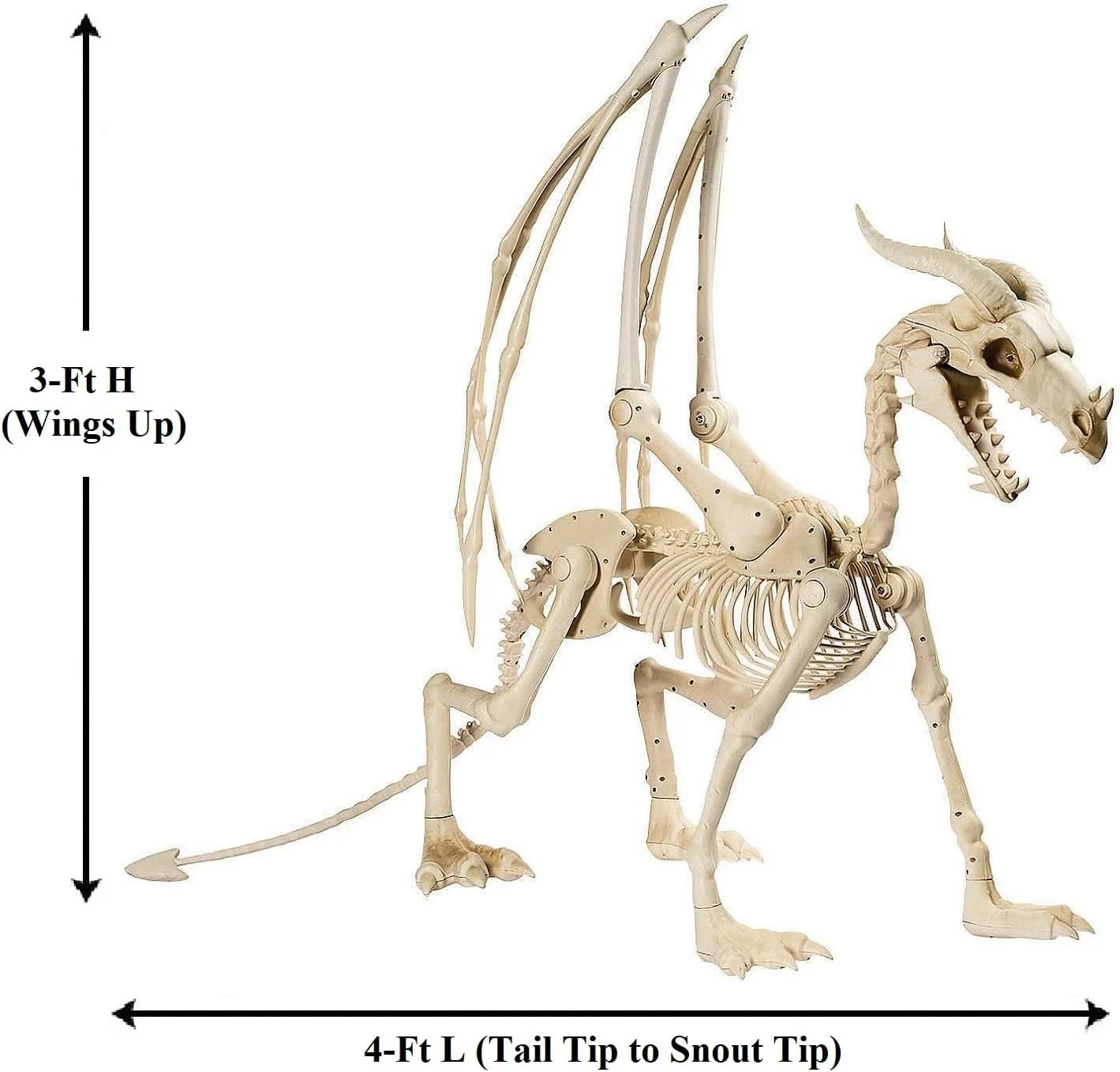 2025 Large 4ft pterosaur skeleton, halloween decoration