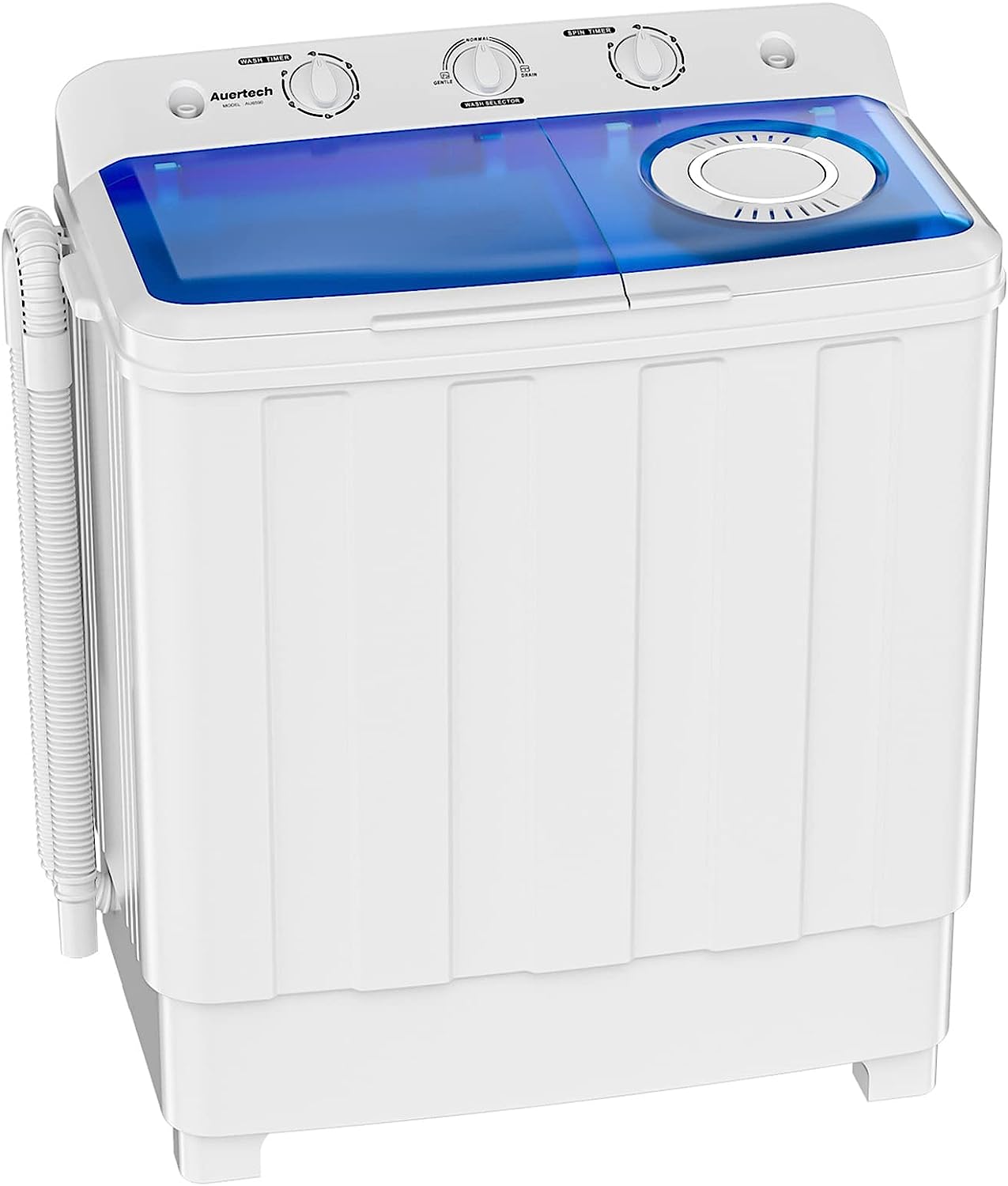 Auertech Portable Washing Machine, 28lbs Twin Tub Washer Mini Compact Laundry Machine