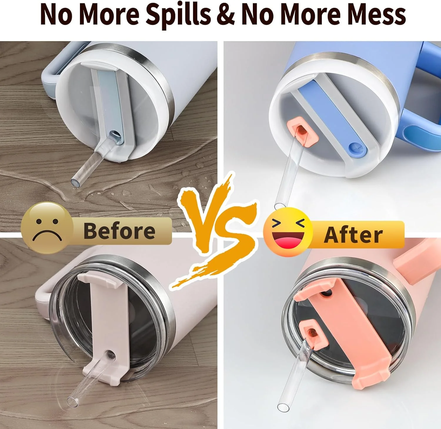 2025 2025 40 oz 30 oz tumbler with handle and anti-spill stopper