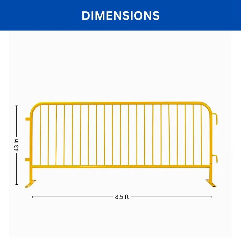 Steel Crowd Control Barrier 8.5'L (100