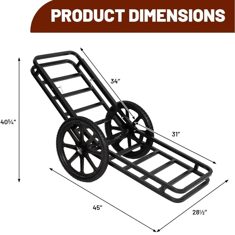 Hitch-Mounted Cargo Carrier, 500 lbs Capacity, 45