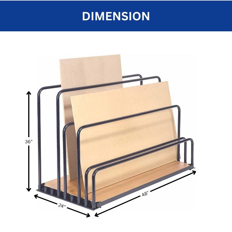 Vertical Sheet Rack, Adjustable 3 Bays, 48