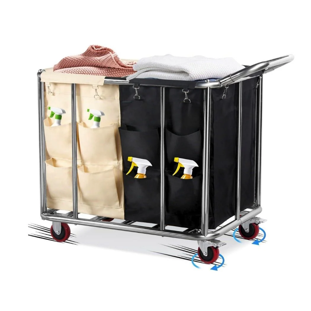 Commercial Laundry Cart w/ Handle, 12 Bushel, 42