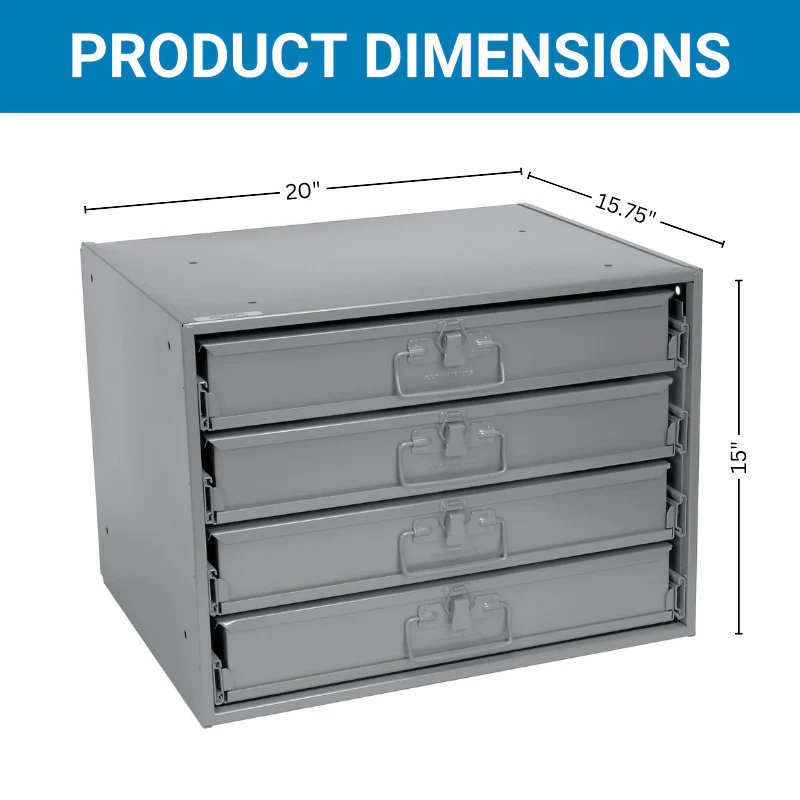 4 Adjustable Compartment Boxs in a Slide Drawer Rack 20
