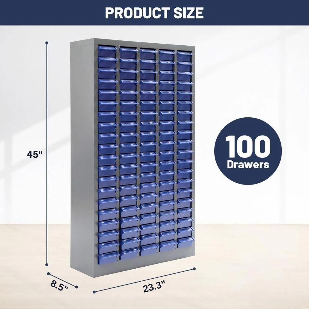 100 Bin Drawer Storage Cabinet, 23.3