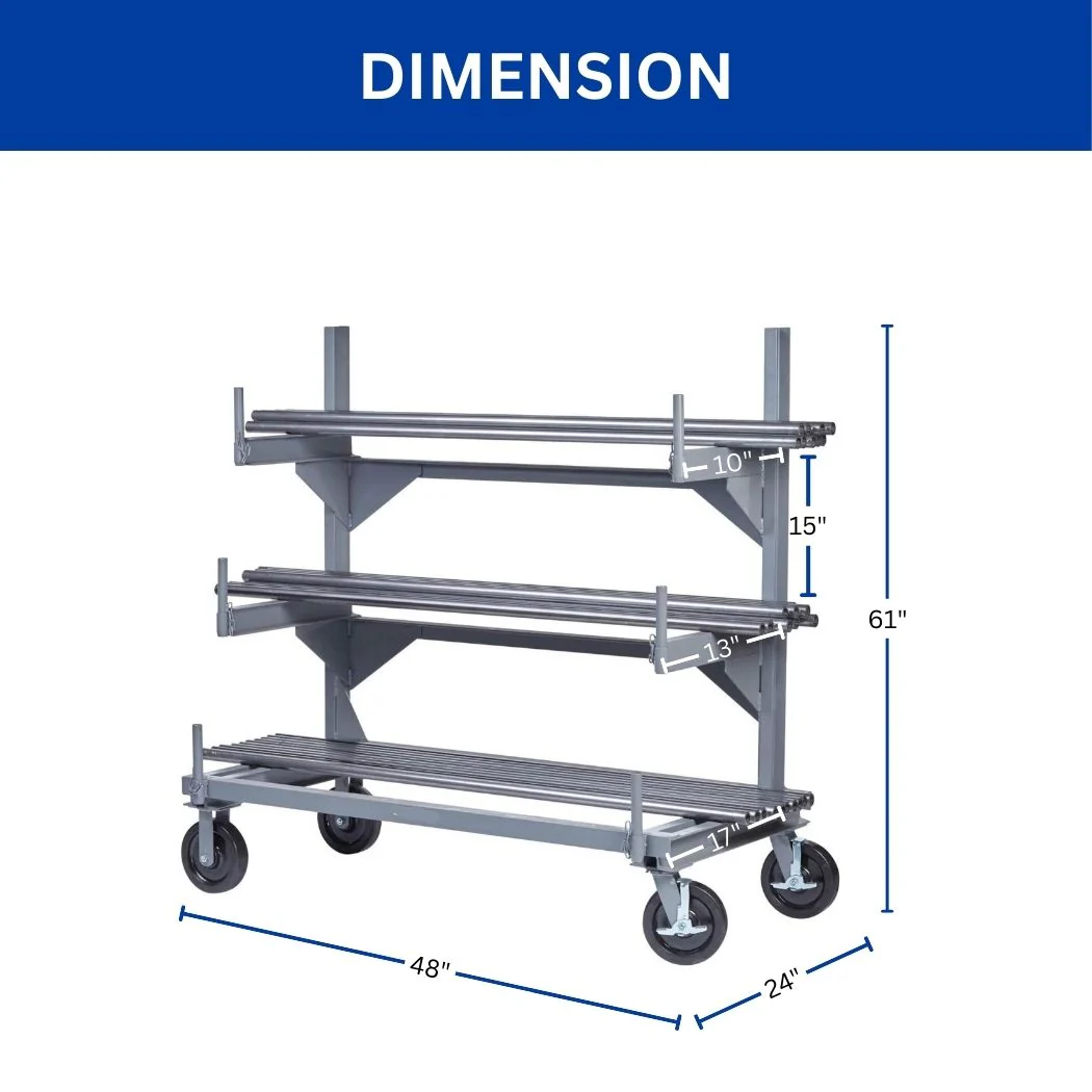 Cantilever Bar Rack Truck, 4000 lbs Load Capacity, 48