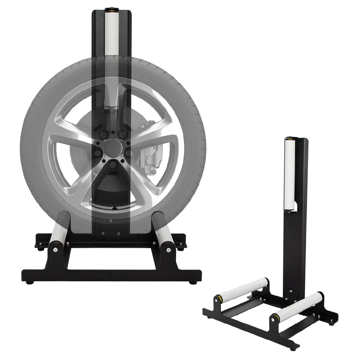 Rolling Wheel Detailing Stand For Cleaning Rims, 110 lb. Capacity
