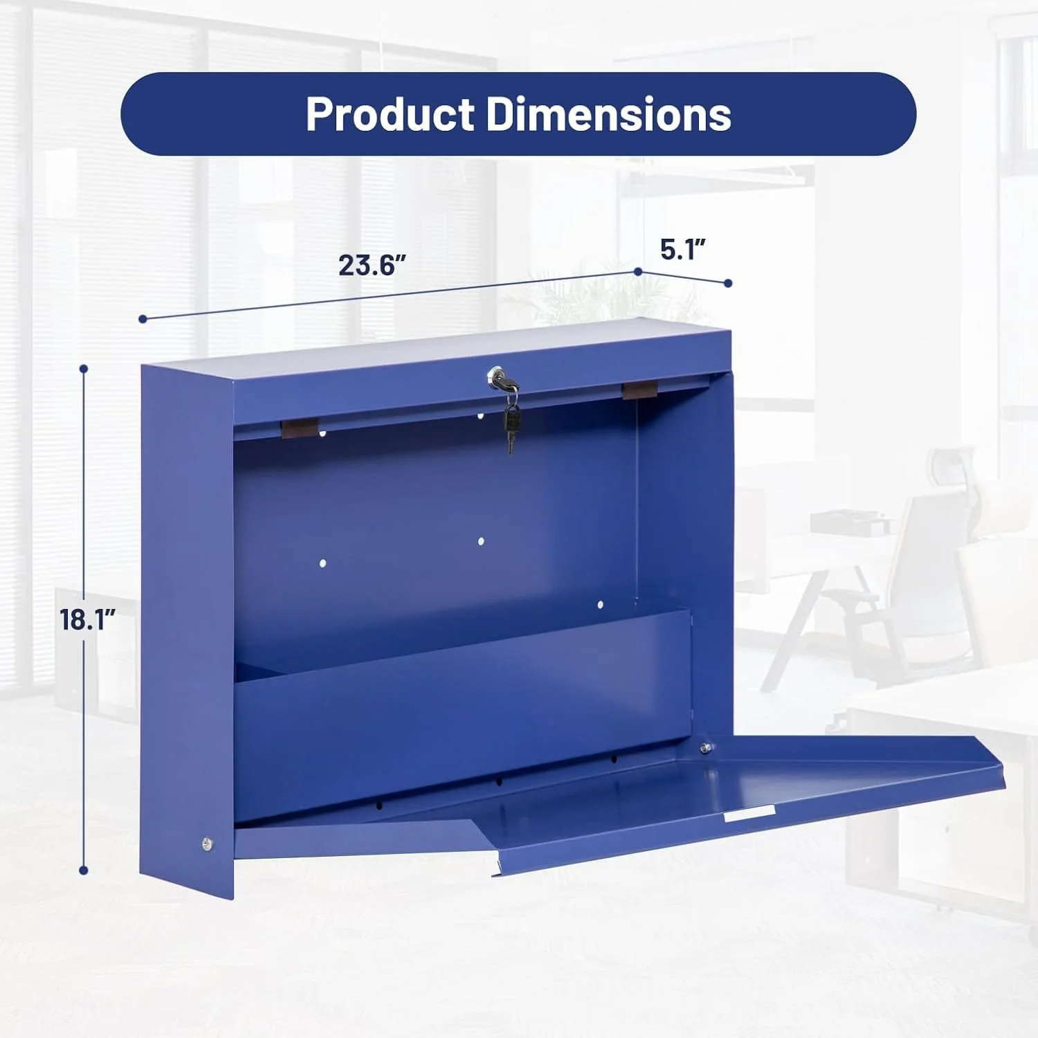 Wall Mounted Fold Down Shop Desk 23.6