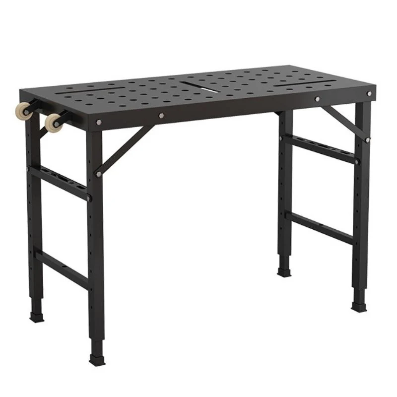 Height Adjustable Folding Weld Table w/ Wheels, 42