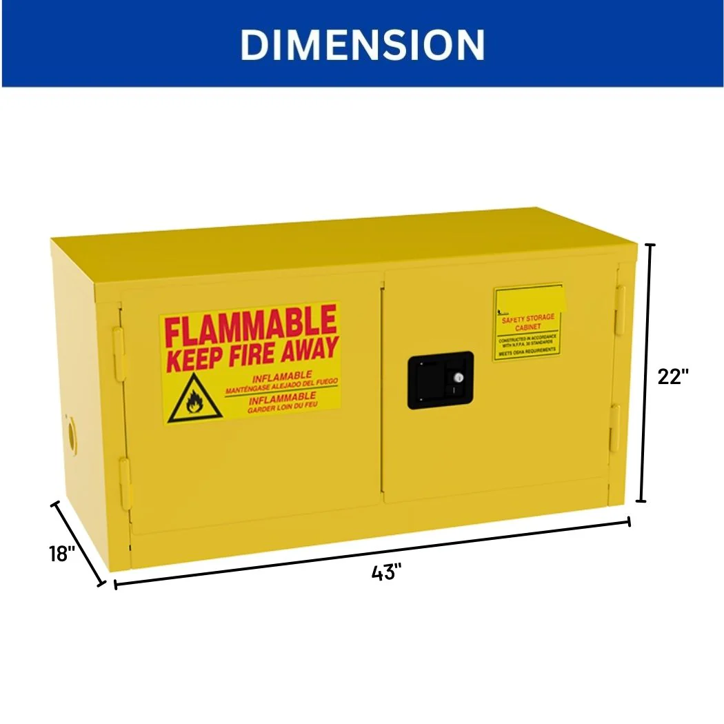 Steel Flammable Cabinet w/ Double Lock 43