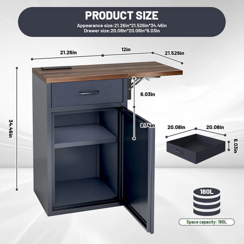 3D Printer Cabinet with 40 Filaments Spool Storage Capacity w/ Dehumidifying Dry, Heavy Duty Shelf 21.26