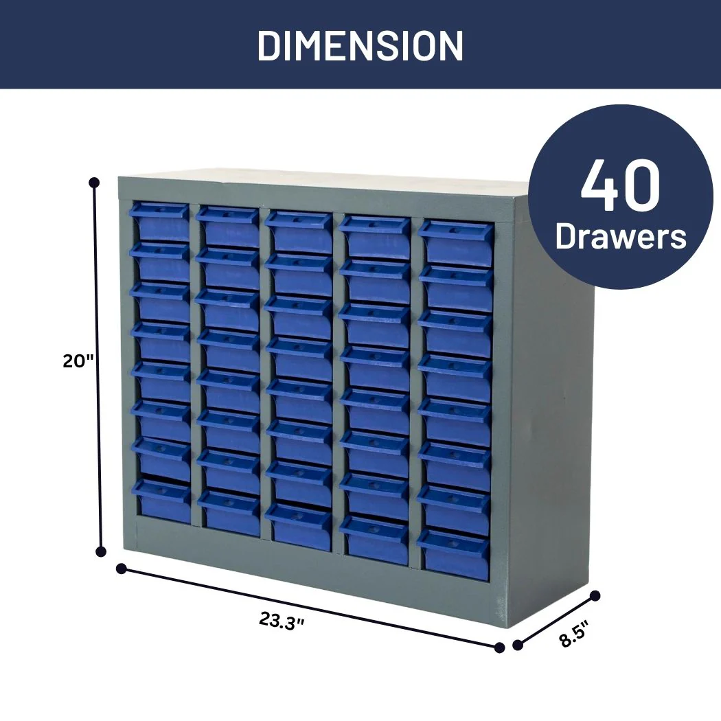 40 Bin Drawer Storage Cabinet, 23.3