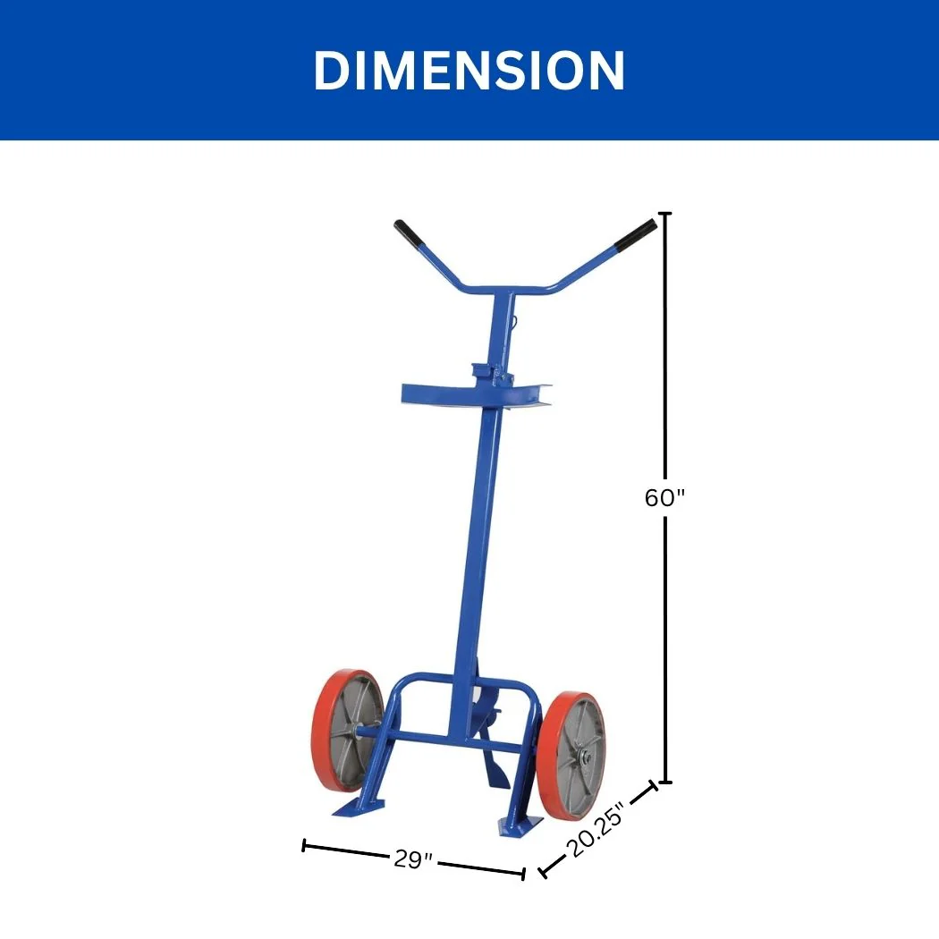 Drum Dolly for 30 and 55 Gallon Drums, 800 lb Load Capacity, 2 Wheels