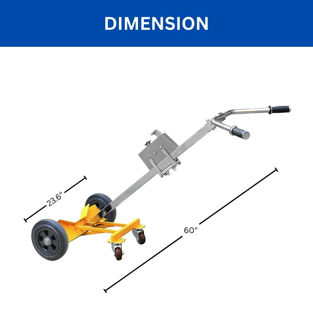 Drum Truck for 55 Gallon Drums, 1000 lb Load Capacity, 4 Wheels