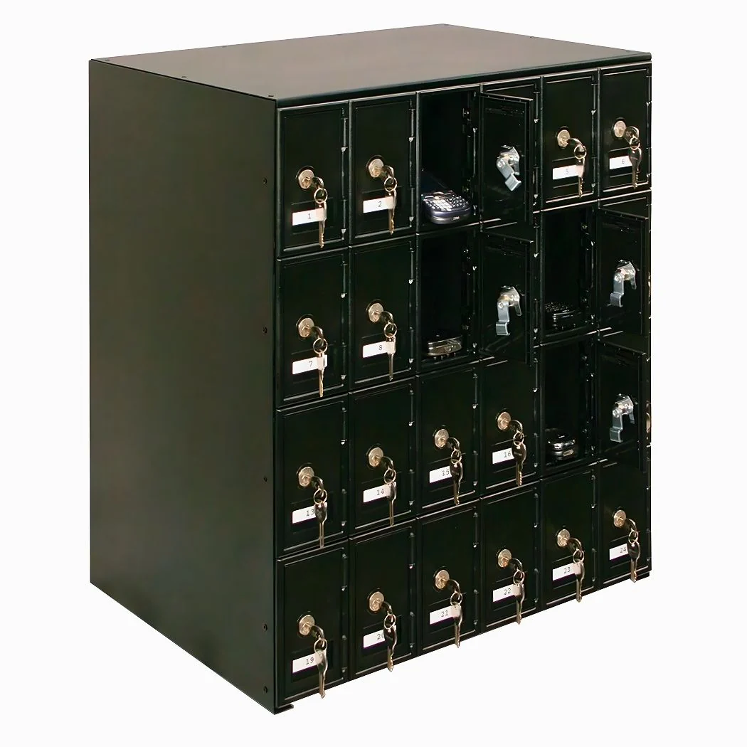 4-Tier 24 Door Cell Phone Locker w/ Key Locks, 22