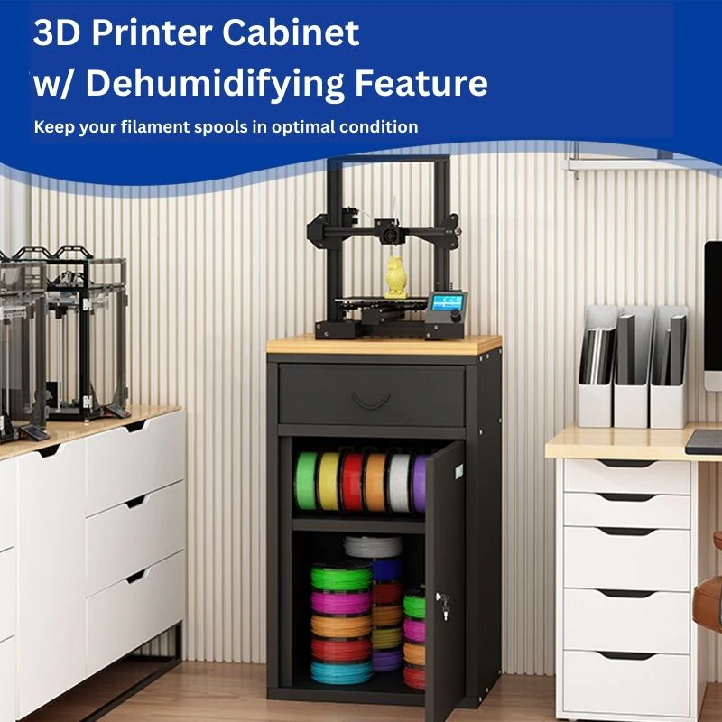 3D Printer Cabinet w/ Dehumidifying Dry, 40 Filaments Spool Storage Capacity, Heavy Duty Shelf 21.25