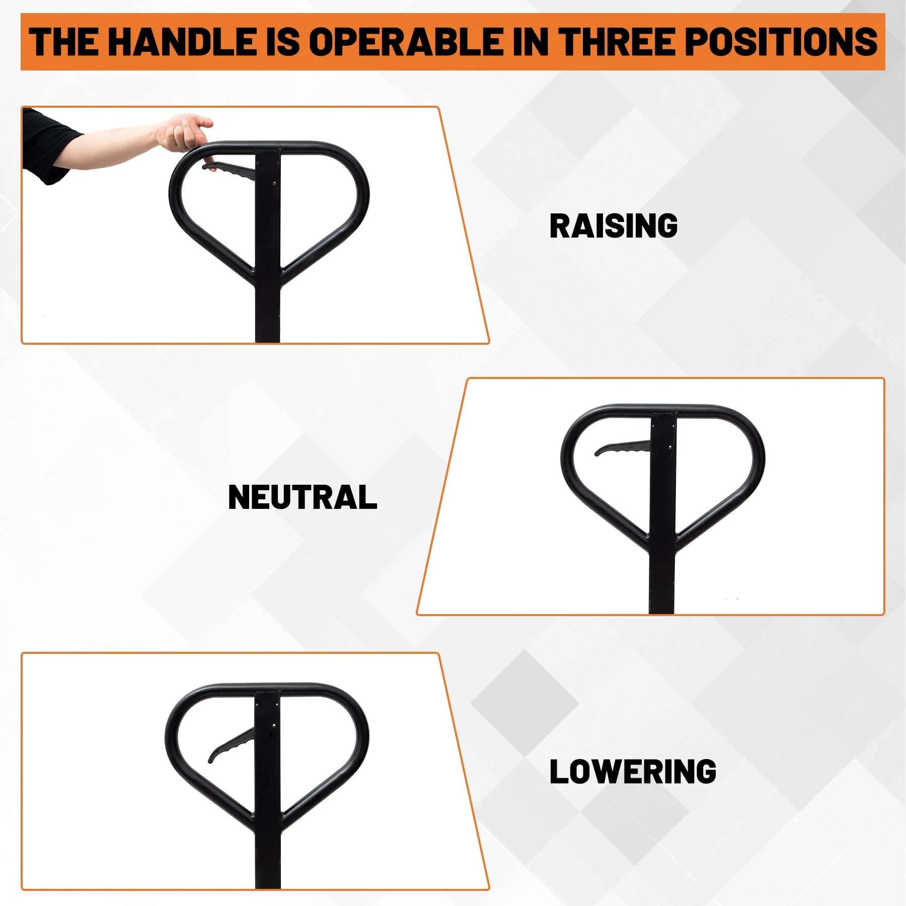 All Terrain Manual Pallet Jack 2500 lbs Load Capacity Heavy Duty