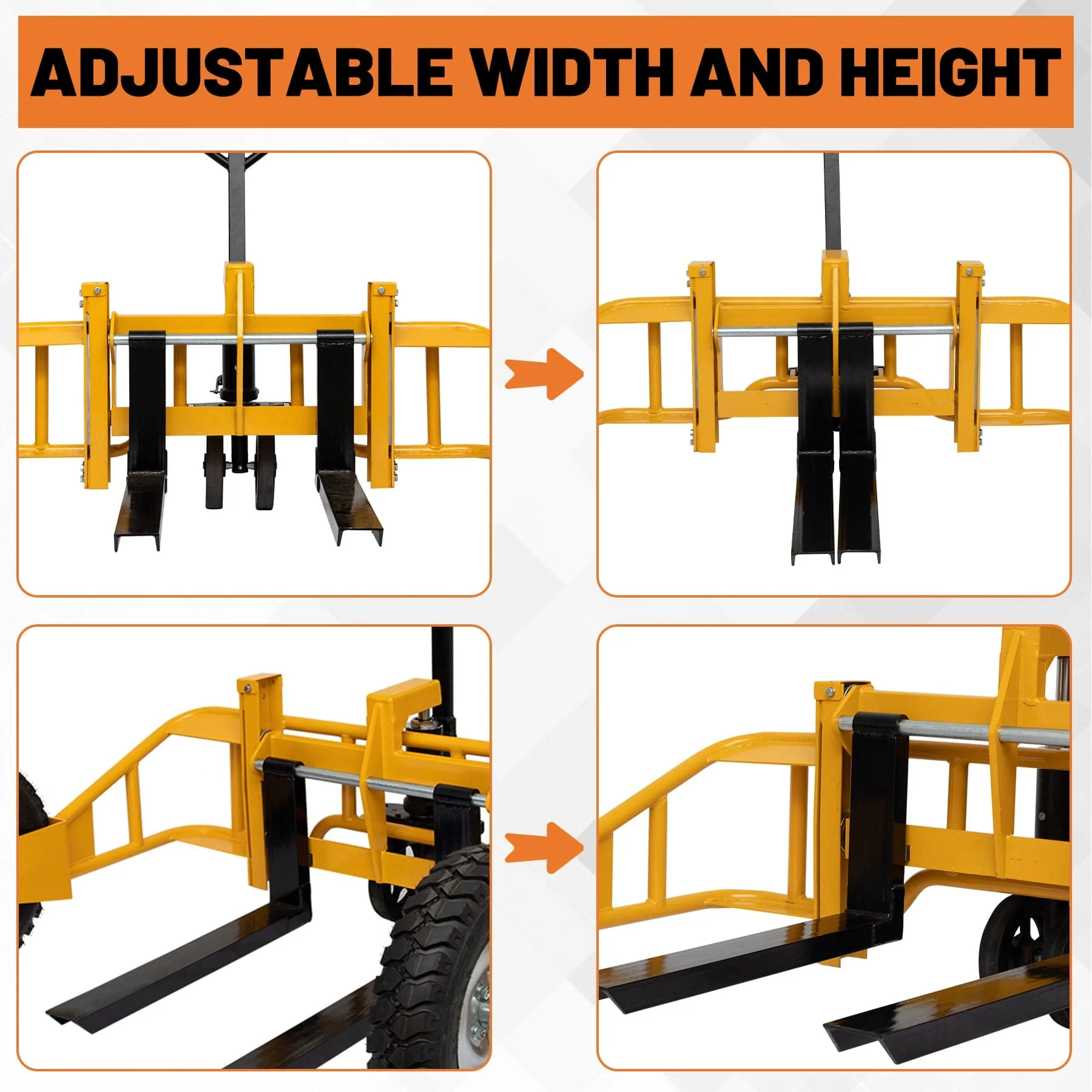 All Terrain Manual Pallet Jack 2500 lbs Load Capacity Heavy Duty