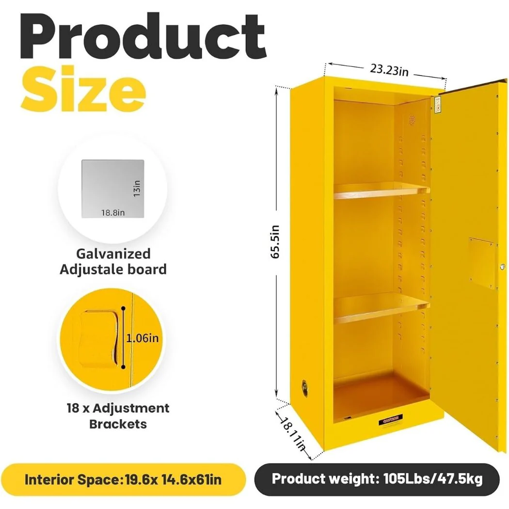 Steel Flammable Cabinet w/ Double Lock 23