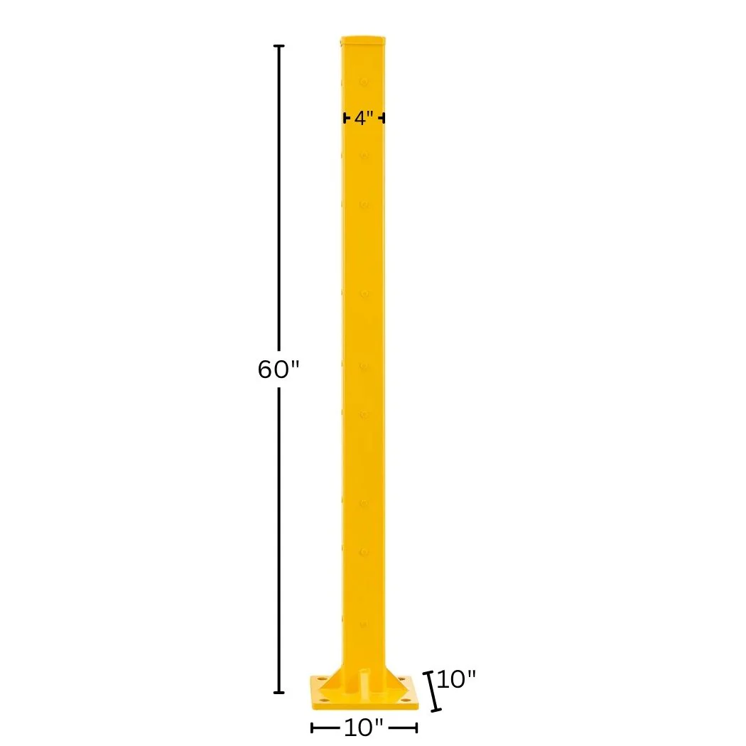 Steel Square Post For 2-Rib/3-Rib Guard Rail, 60