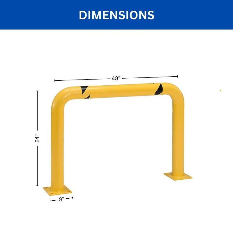 High Profile Steel Machine Guard Rail 48