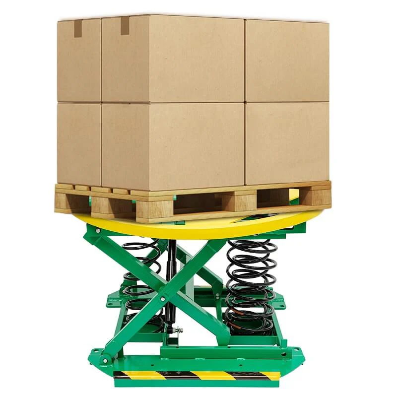 Spring-Actuated Pallet Carousel Skid Positioner 4500 lbs Load