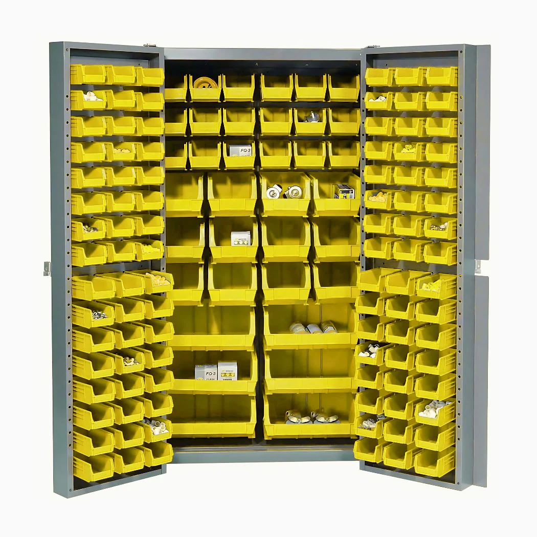 Bin Storage Cabinet w/ 132 Bins, 38
