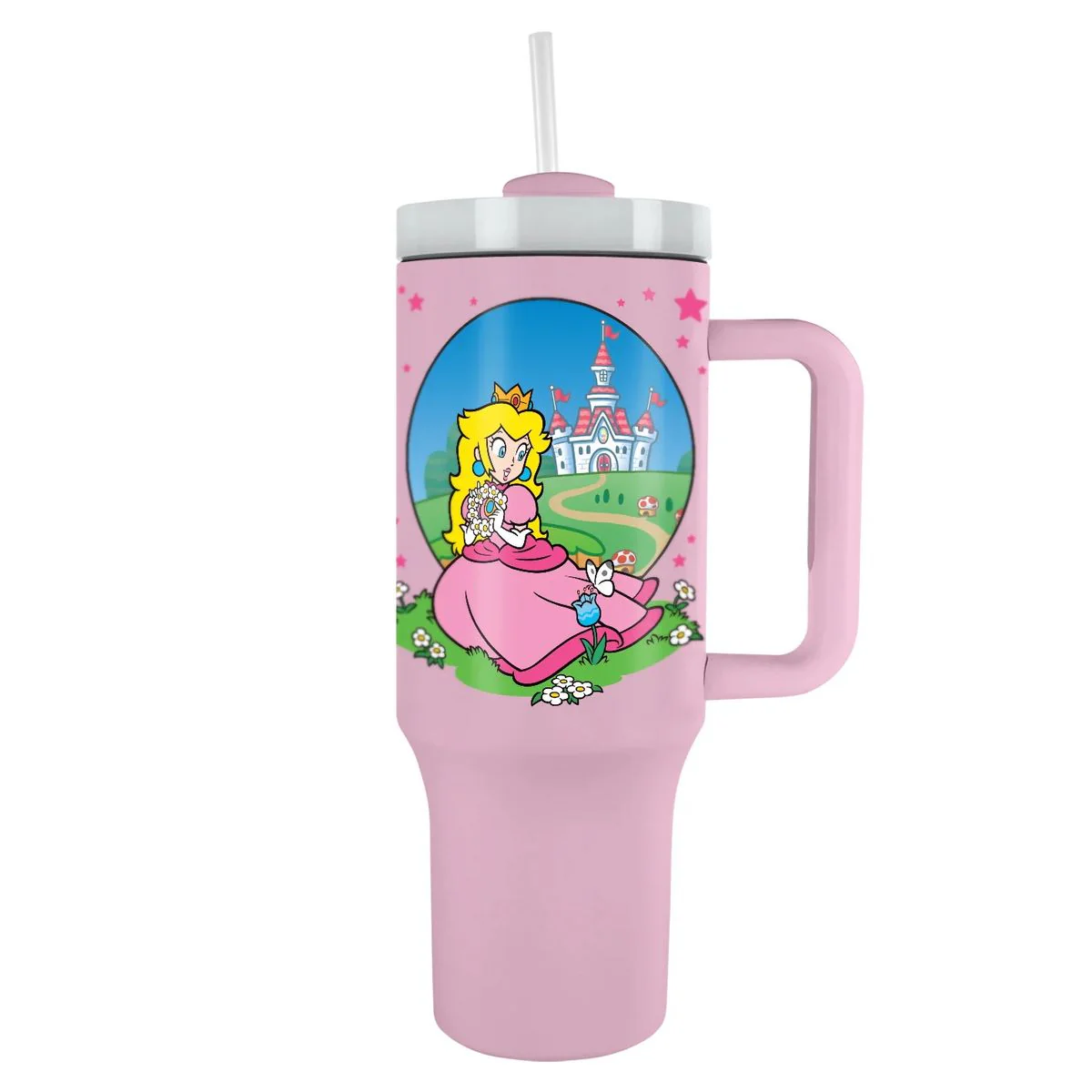 Super Mario - Princess Peach - Isokokoinen termosmuki/matkamuki (n. 1200 ml)