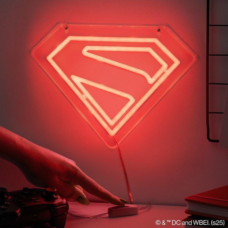 Superman - Neon Logo - Valaisin (lamppu)