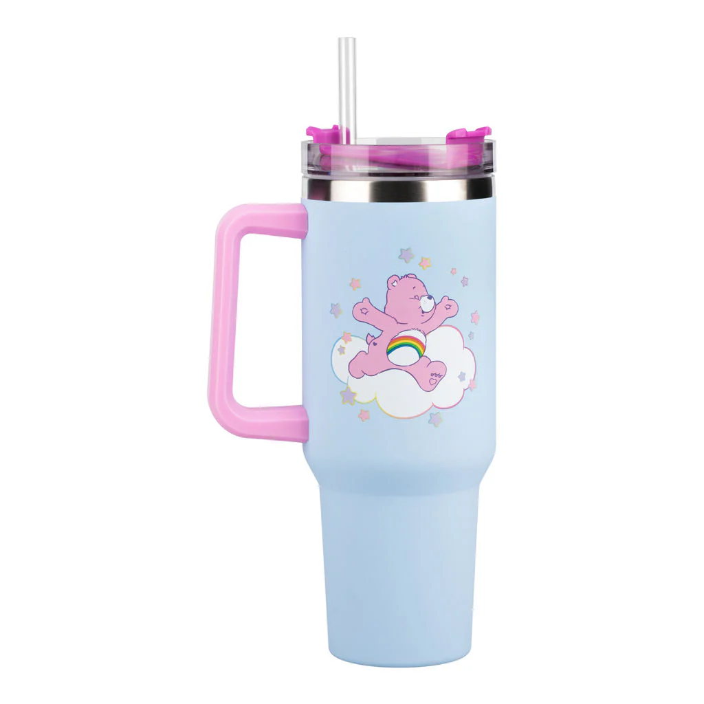 Care Bears - Cheer Bear - Isokokoinen termosmuki/matkamuki (n. 1200 ml)