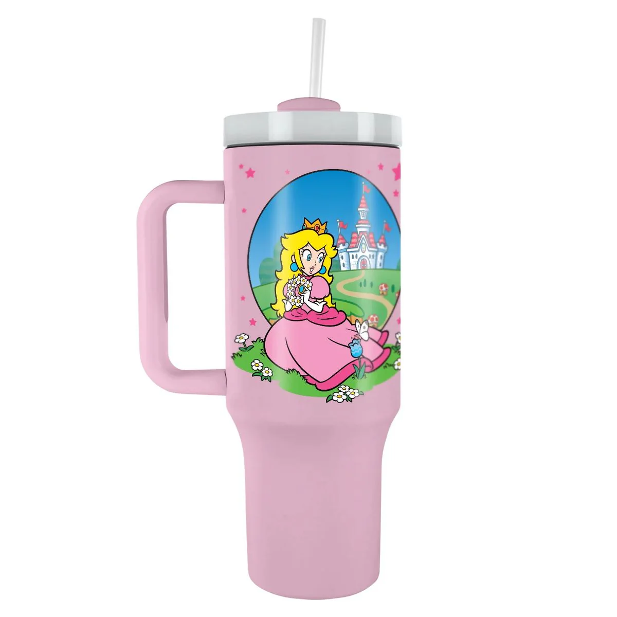 Super Mario - Princess Peach - Isokokoinen termosmuki/matkamuki (n. 1200 ml)