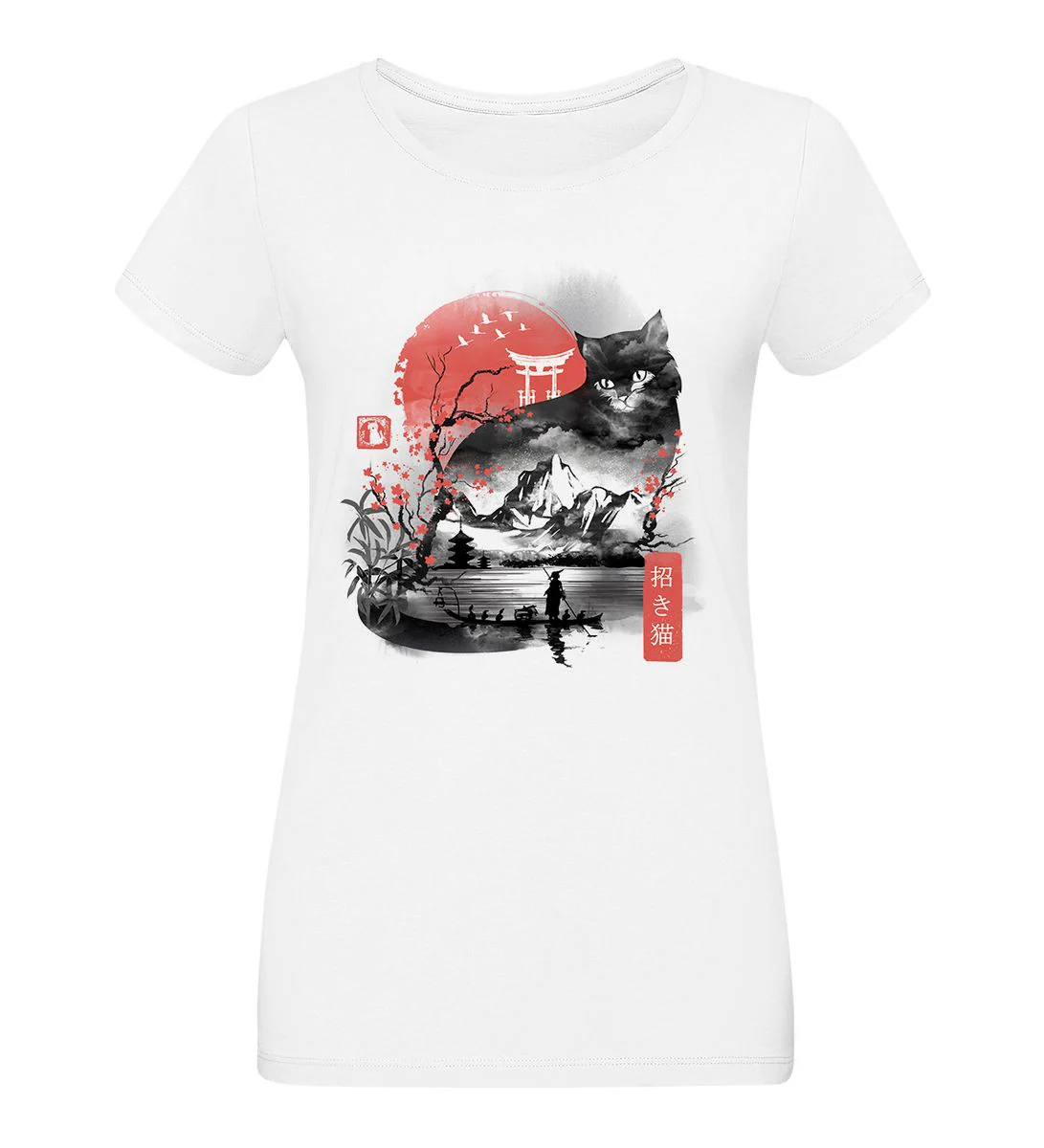 Dan Fajardo - Cherry Blossom Cat - Naisten T-paita