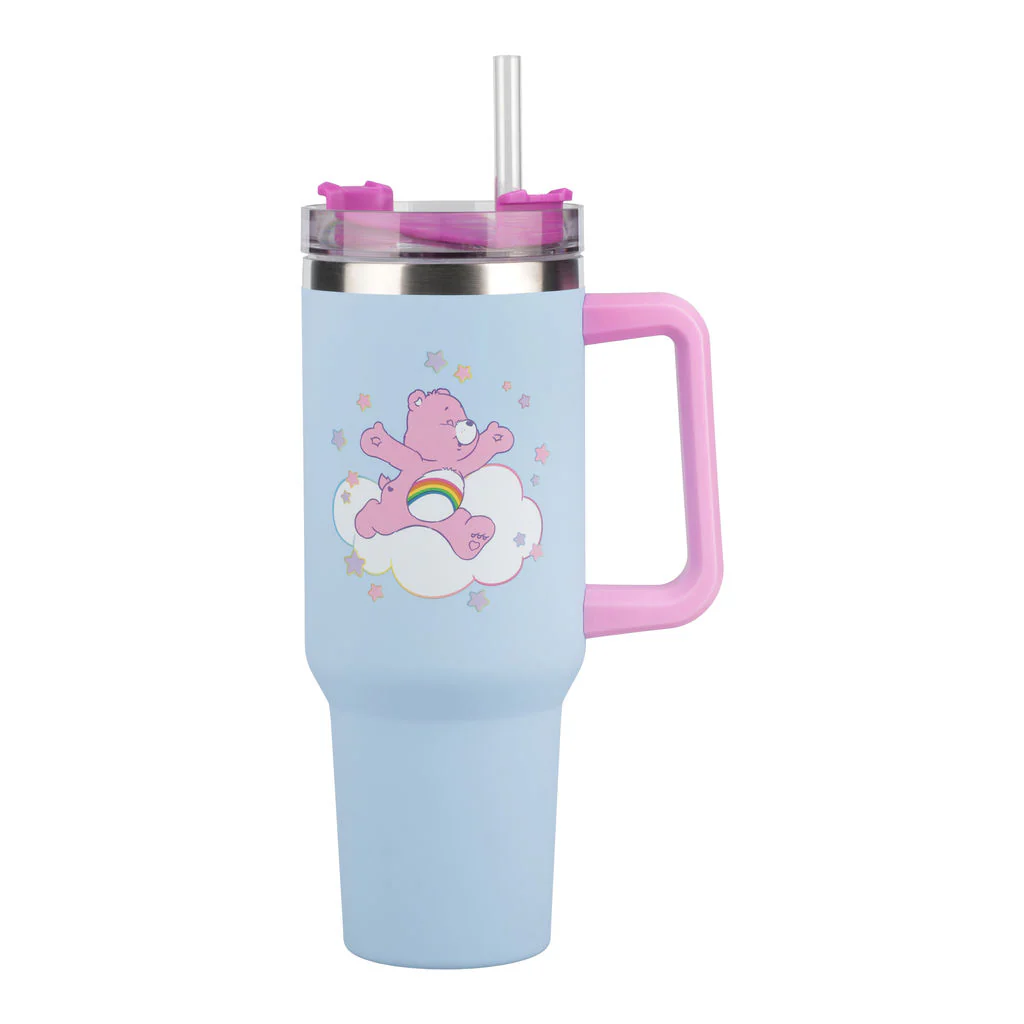 Care Bears - Cheer Bear - Isokokoinen termosmuki/matkamuki (n. 1200 ml)