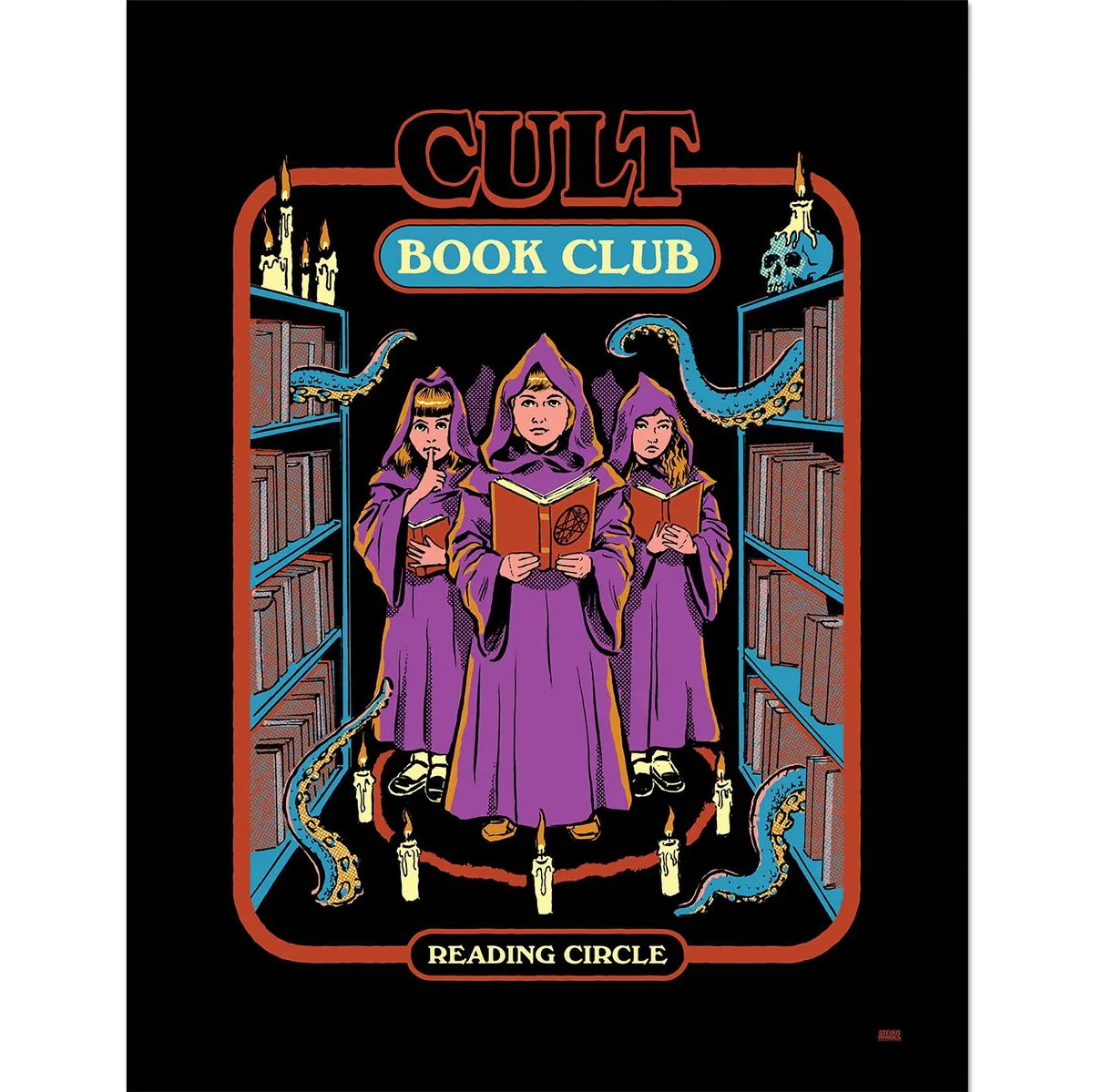 Steven Rhodes - Cult Book Club - Kehystetty taidejuliste