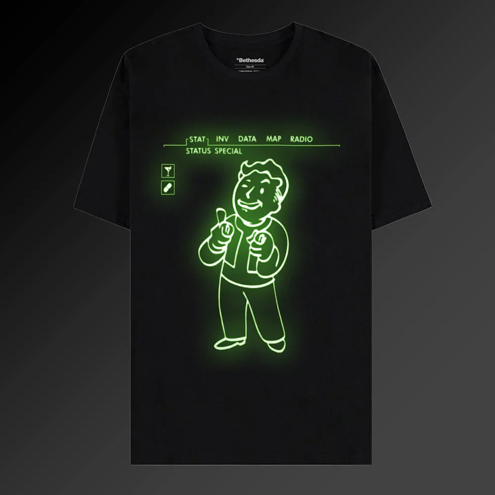 Fallout - Charisma +10 - T-paita (Glow-in-the-dark)