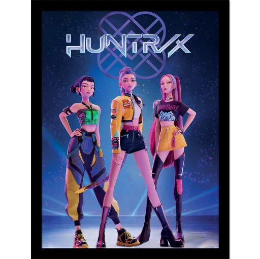 KPop Demon Hunters - Huntrix - Kehystetty taidejuliste
