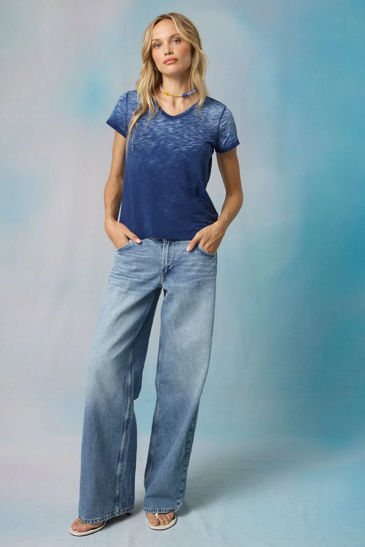 Sunrise V Neck Boy Tee