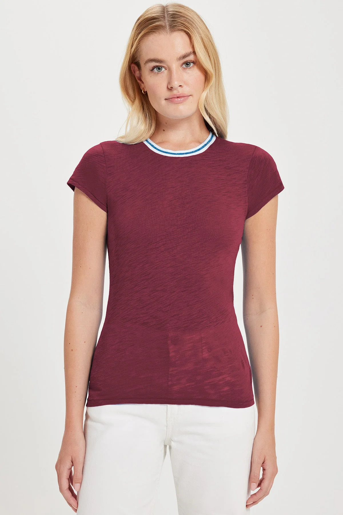 Shimmer Tipped Ringer Tee