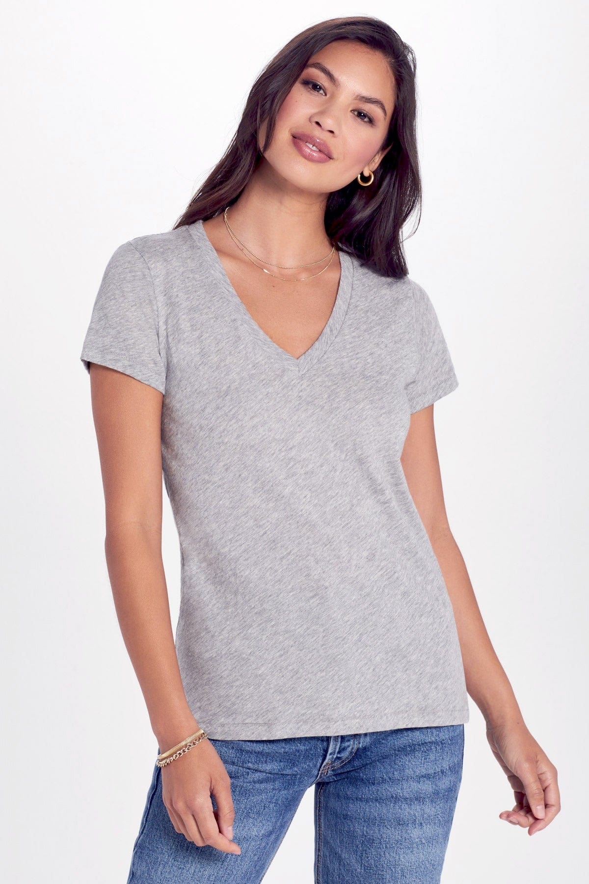 Signature Slub V Neck Tee
