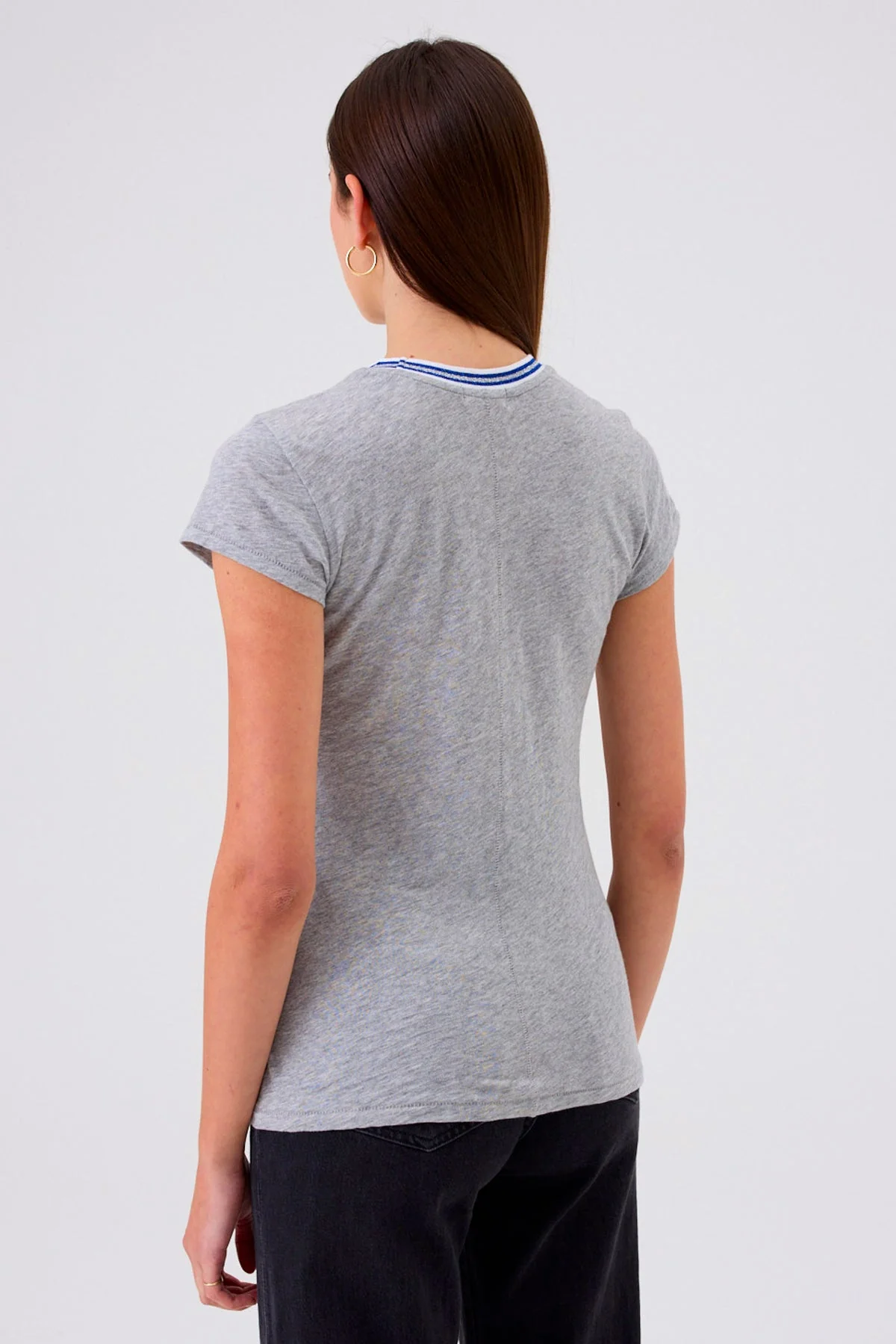 Metallic Tipped Ringer Tee