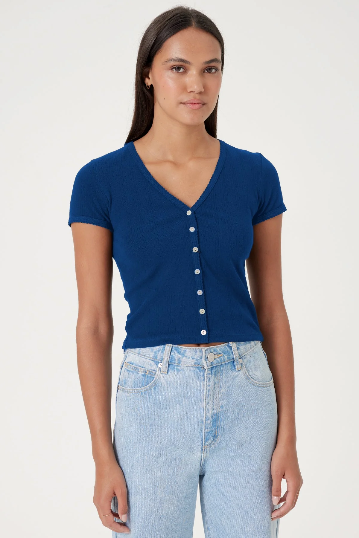 Pointelle Ellie Cropped Cardigan