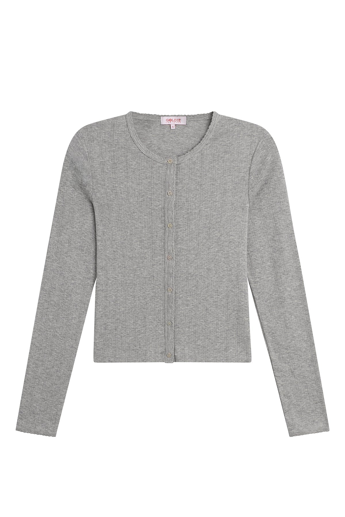 Pointelle Crop Cardigan