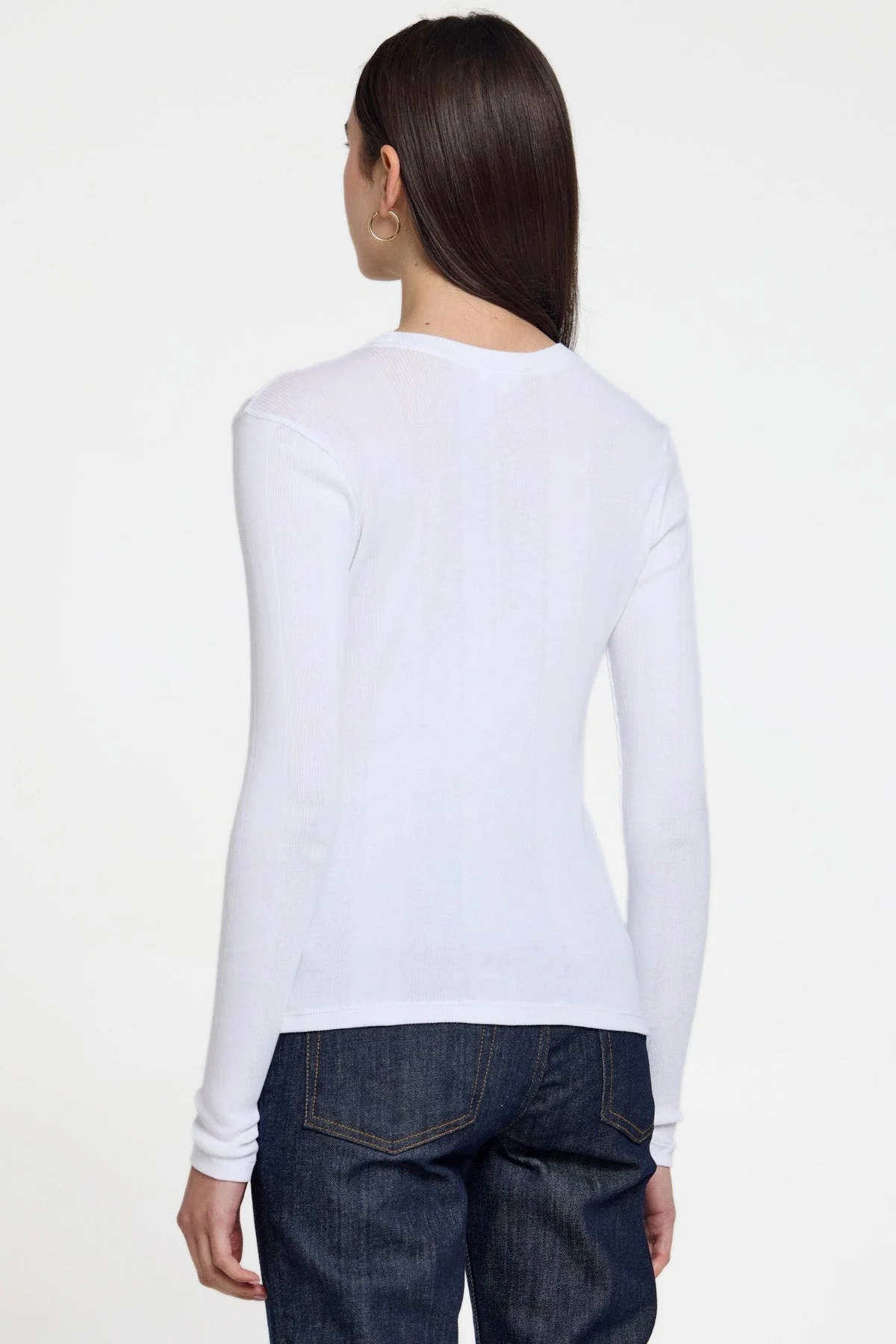 Long Sleeve Variegated Rib Tee