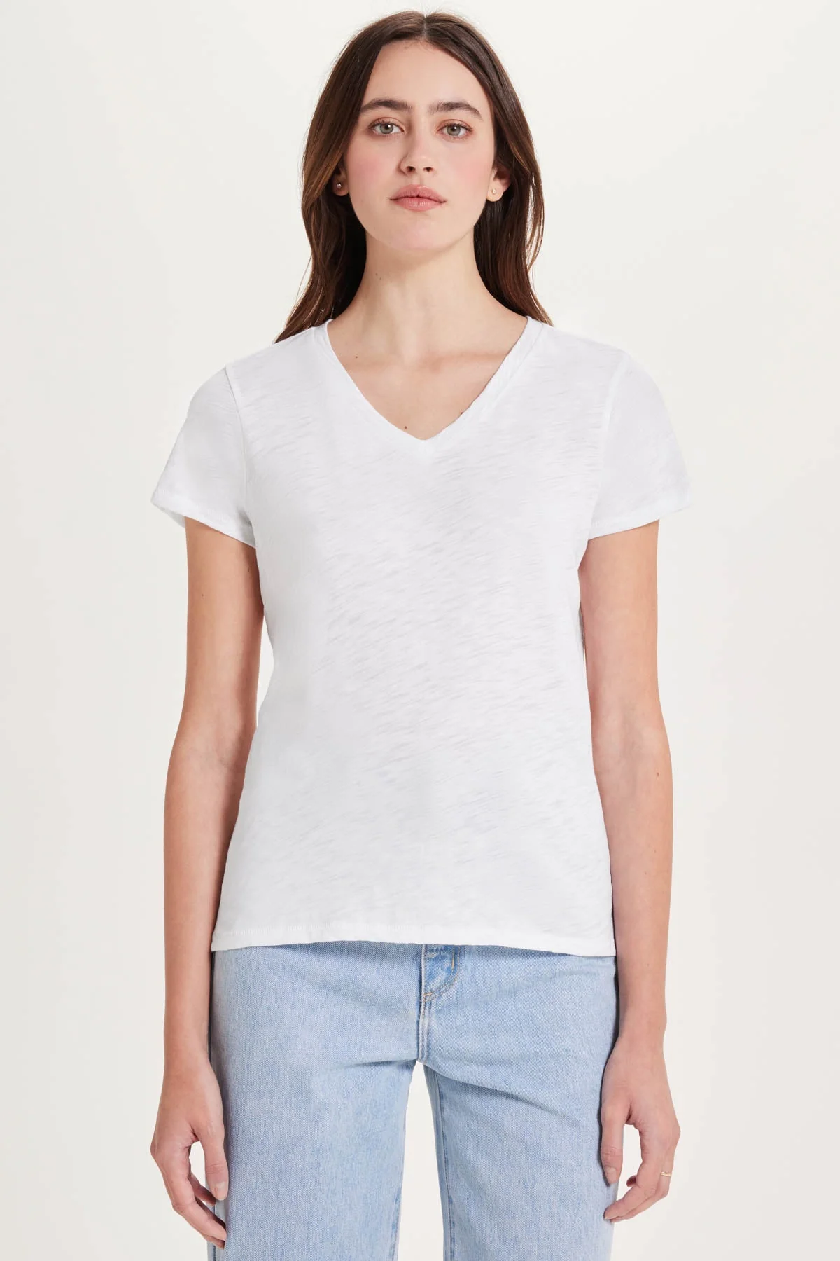 Signature Slub V Neck Boy Tee