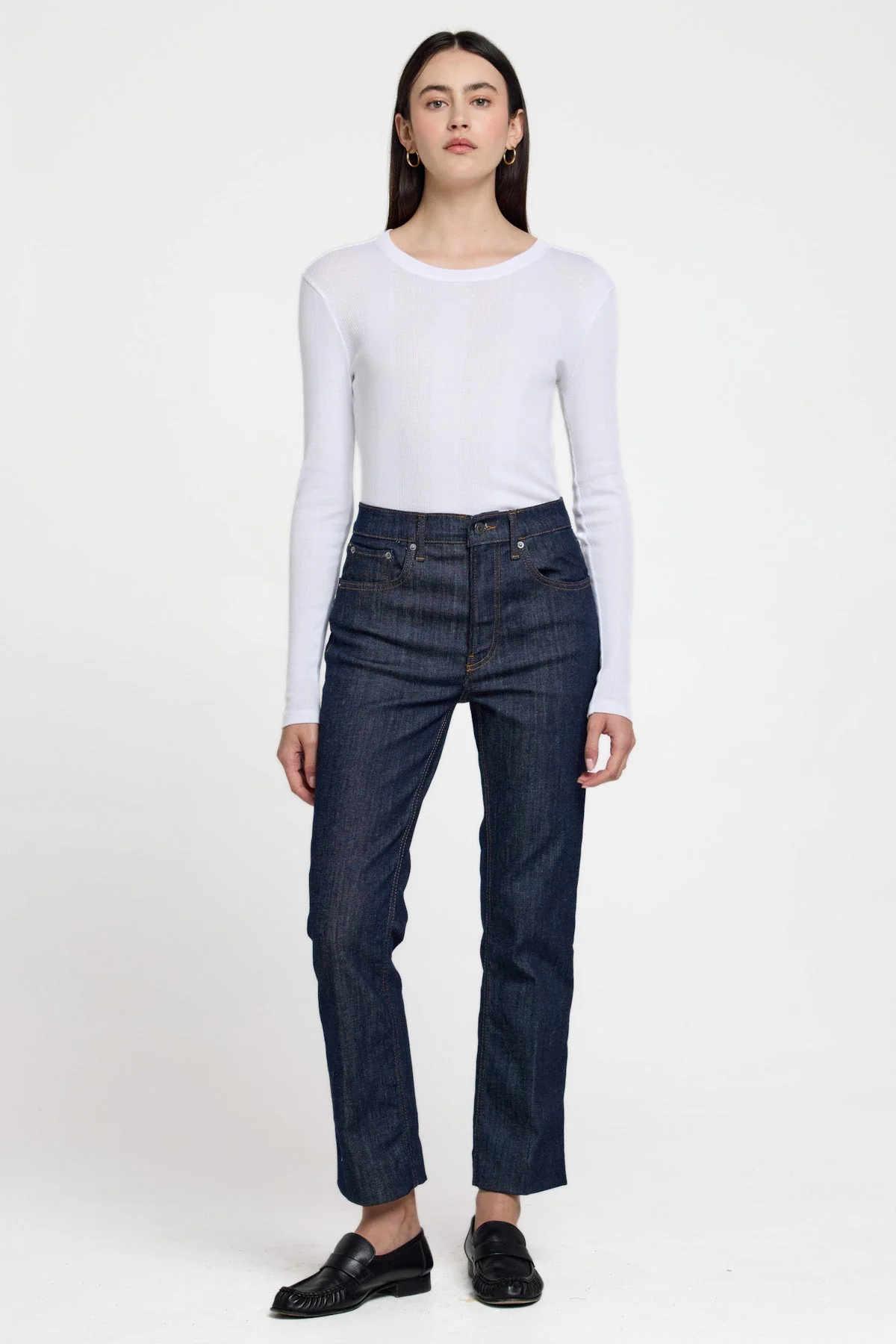 Long Sleeve Variegated Rib Tee