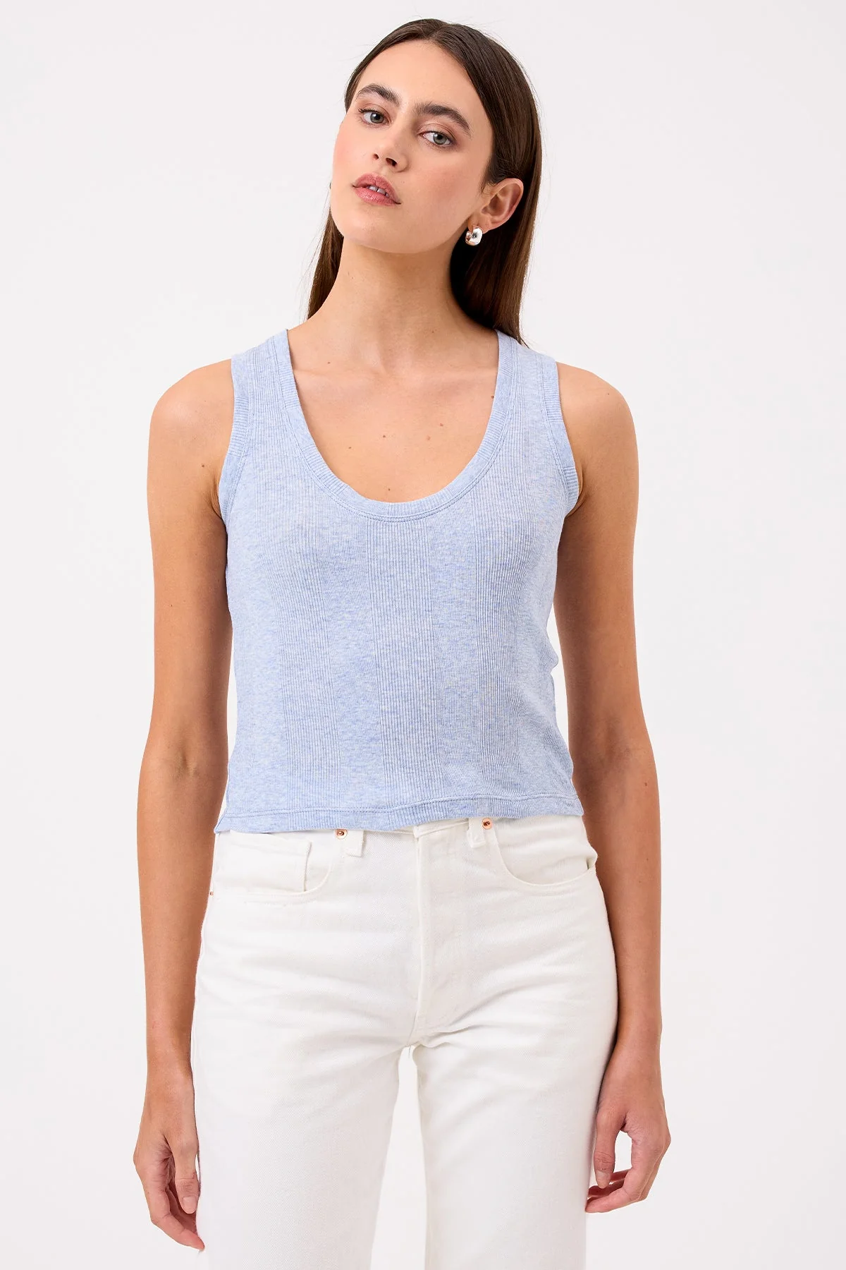 Variegated Rib Crop Tank