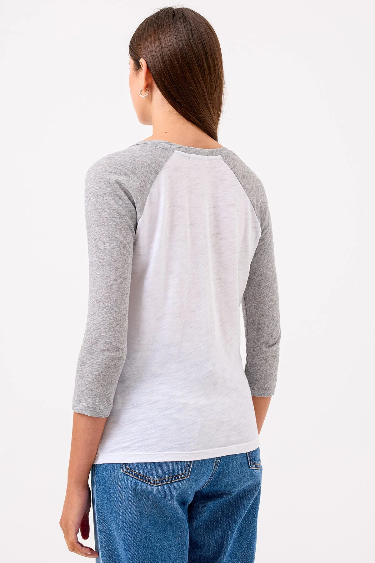 Kylie Baseball V Neck Tee