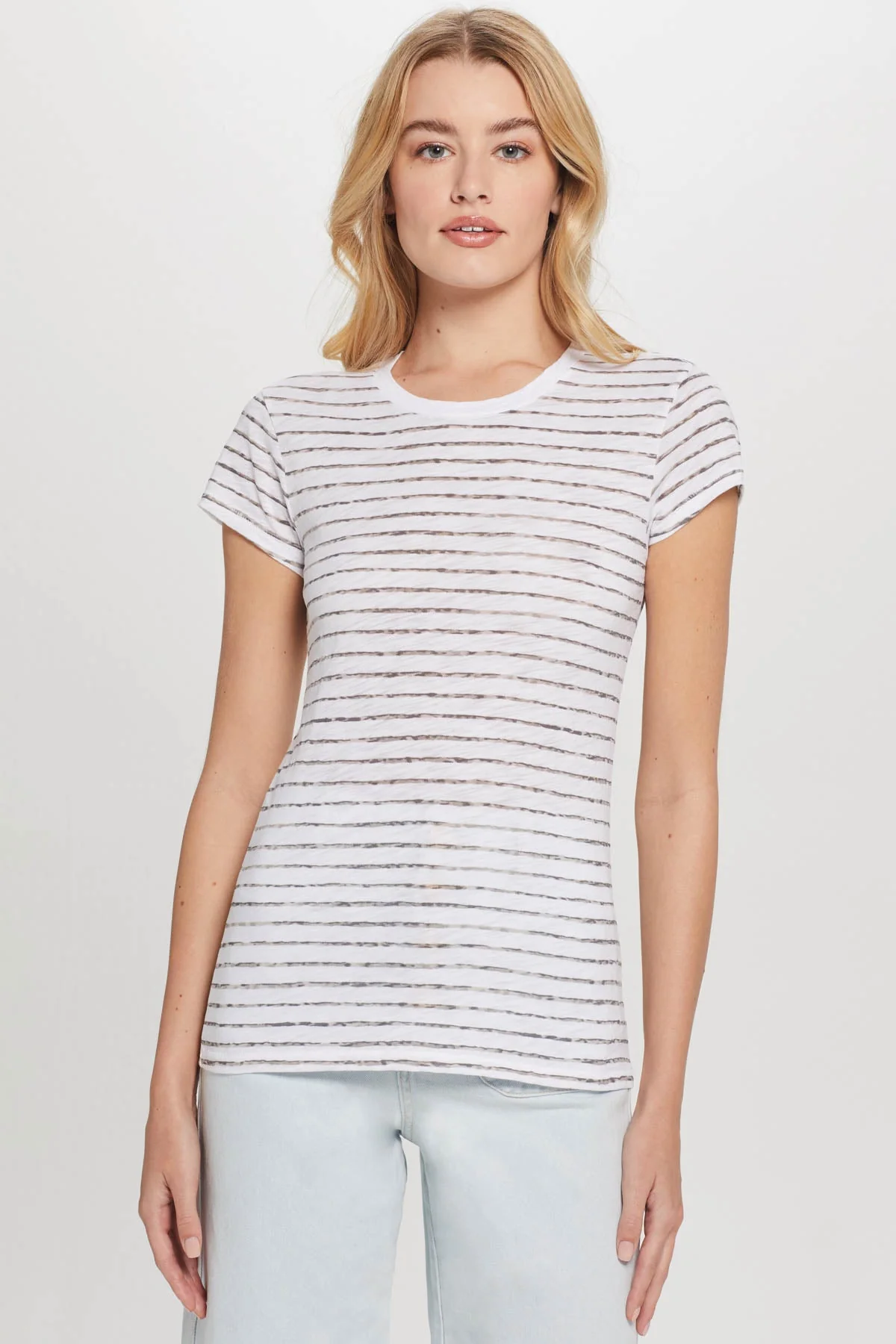 Watercolor Stripe Ringer Tee