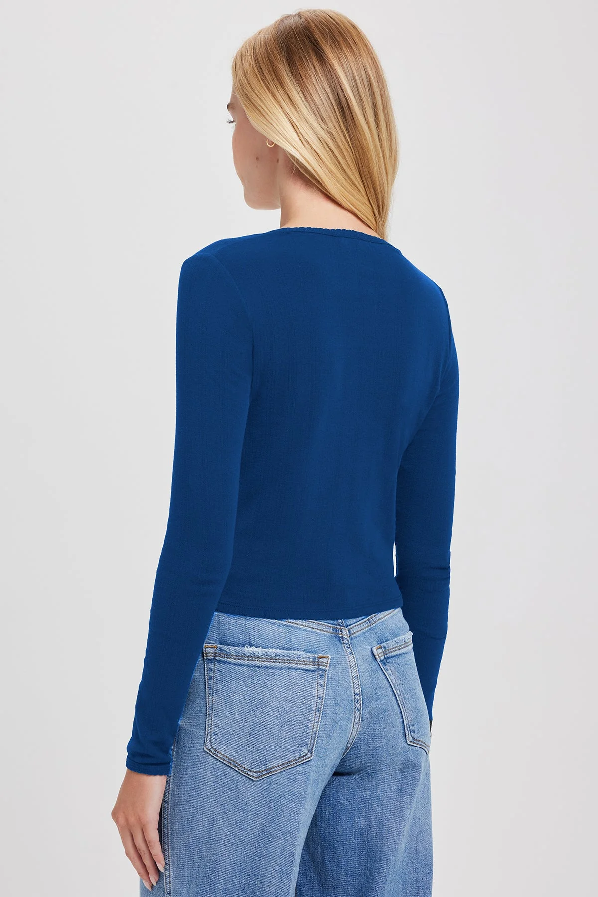 Pointelle Crop Cardigan