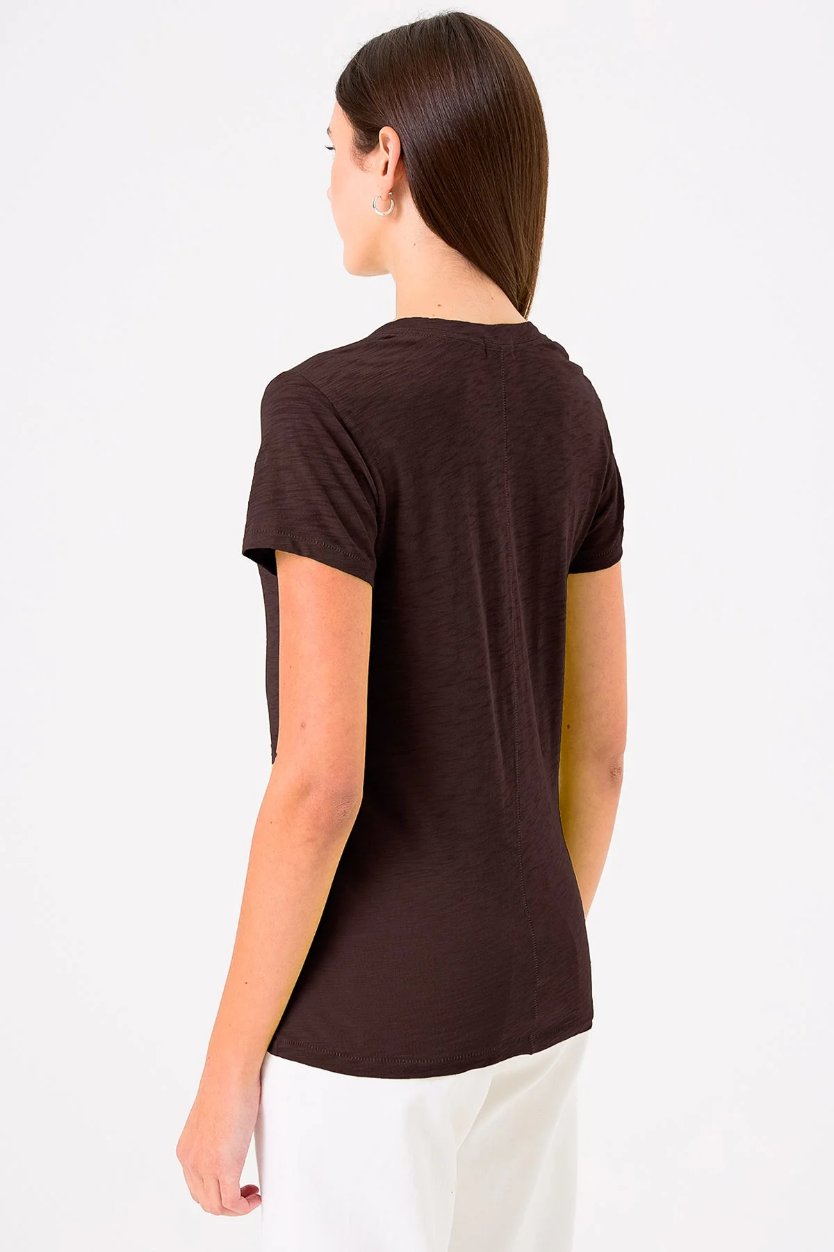 Signature Slub V Neck Tee